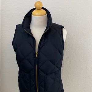 J. Crew | Black Quilted Puffer Vest